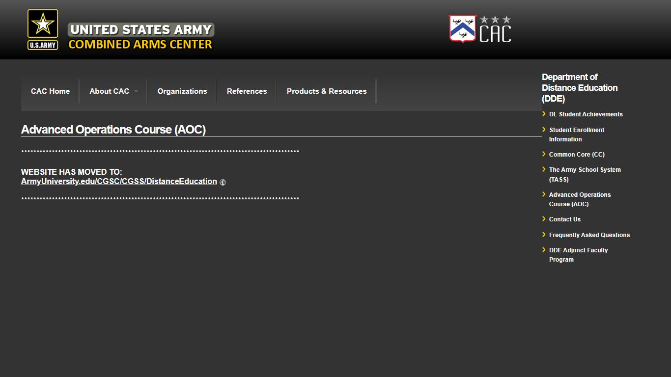 Advanced Operations Course (AOC) | US Army Combined Arms Center